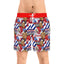 Trump 2024 Patriotic Swim Shorts — All-Over Print Political Beach Trunks