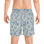 Men's Western Print Swim Shorts, Cowboy Swim Trunks, Summer Poolwear, Beach Shorts for Men, Nautical BBQ Attire