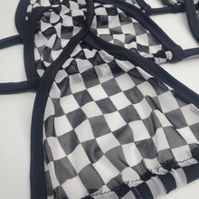 Load image into Gallery viewer, Sheer Fun Checked Out Triangle Top Sample
