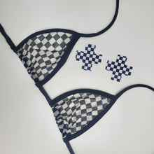 Load image into Gallery viewer, Sheer Fun Checked Out Triangle Top Sample
