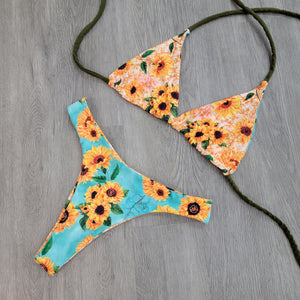 Sun-Kissed Sunflowers Triangle Top