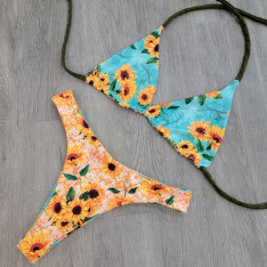 Sun-Kissed Sunflowers Triangle Top