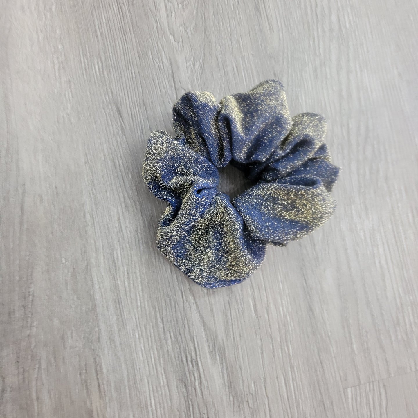 Shimmer Denim Scrunchie