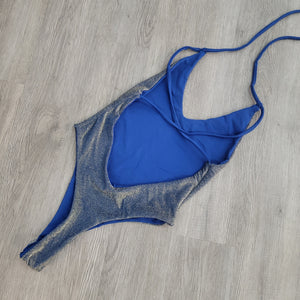 Shimmer Denim Thong One Piece