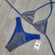 Load image into Gallery viewer, Shimmer Denim Triangle Top
