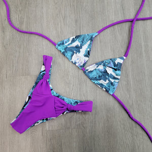 Purple Paisley Triangle Top
