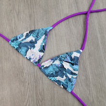 Load image into Gallery viewer, Purple Paisley Triangle Top
