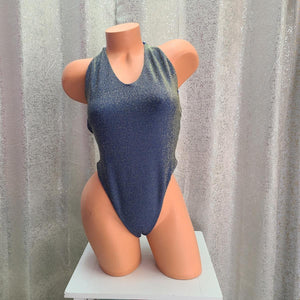 Shimmer Denim Thong One Piece