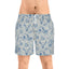 Men's Western Print Swim Shorts, Cowboy Swim Trunks, Summer Poolwear, Beach Shorts for Men, Nautical BBQ Attire