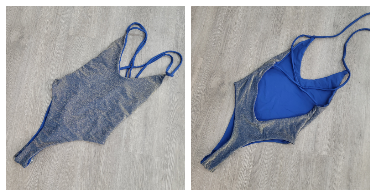 Shimmer Denim Thong One Piece