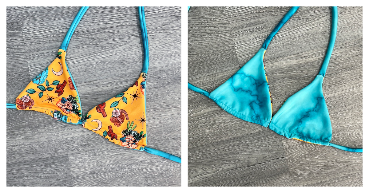 Tooled Turquoise Triangle Top