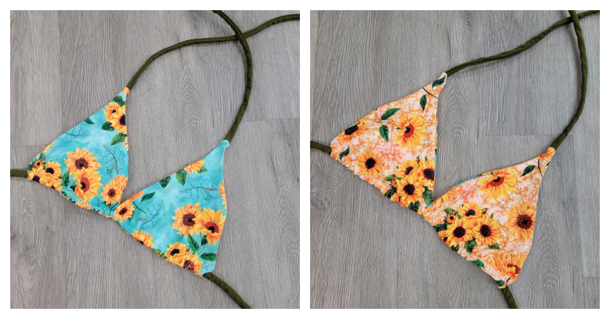 Sun-Kissed Sunflowers Triangle Top