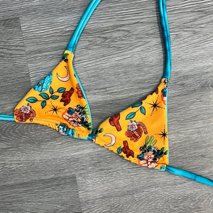 Tooled Turquoise Triangle Top