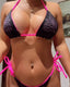 Boot Stitch Pink Triangle Top