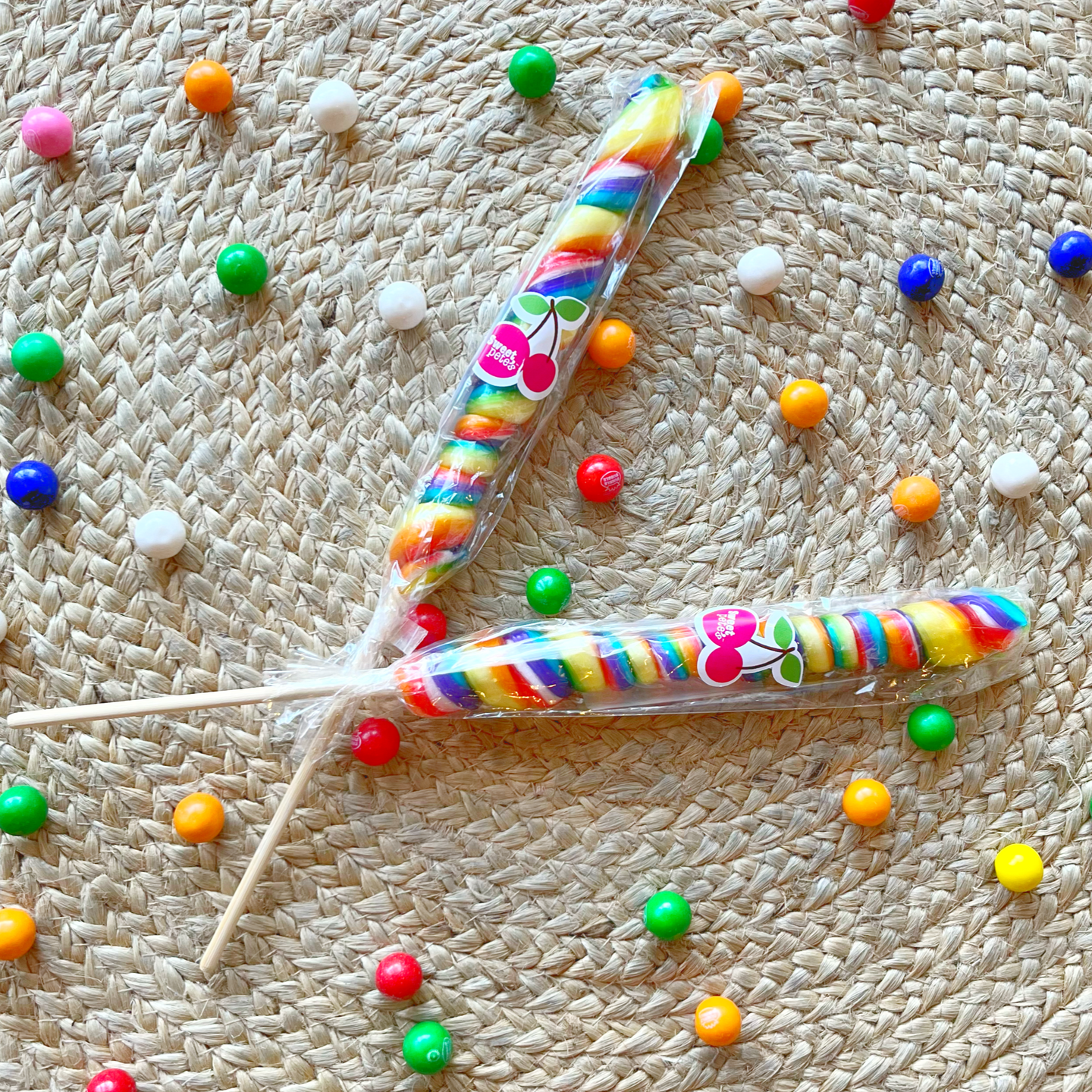 Rainbow Cherry Lollipop