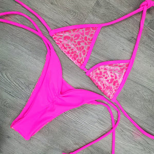 Feline Fuchsia Triangle Top