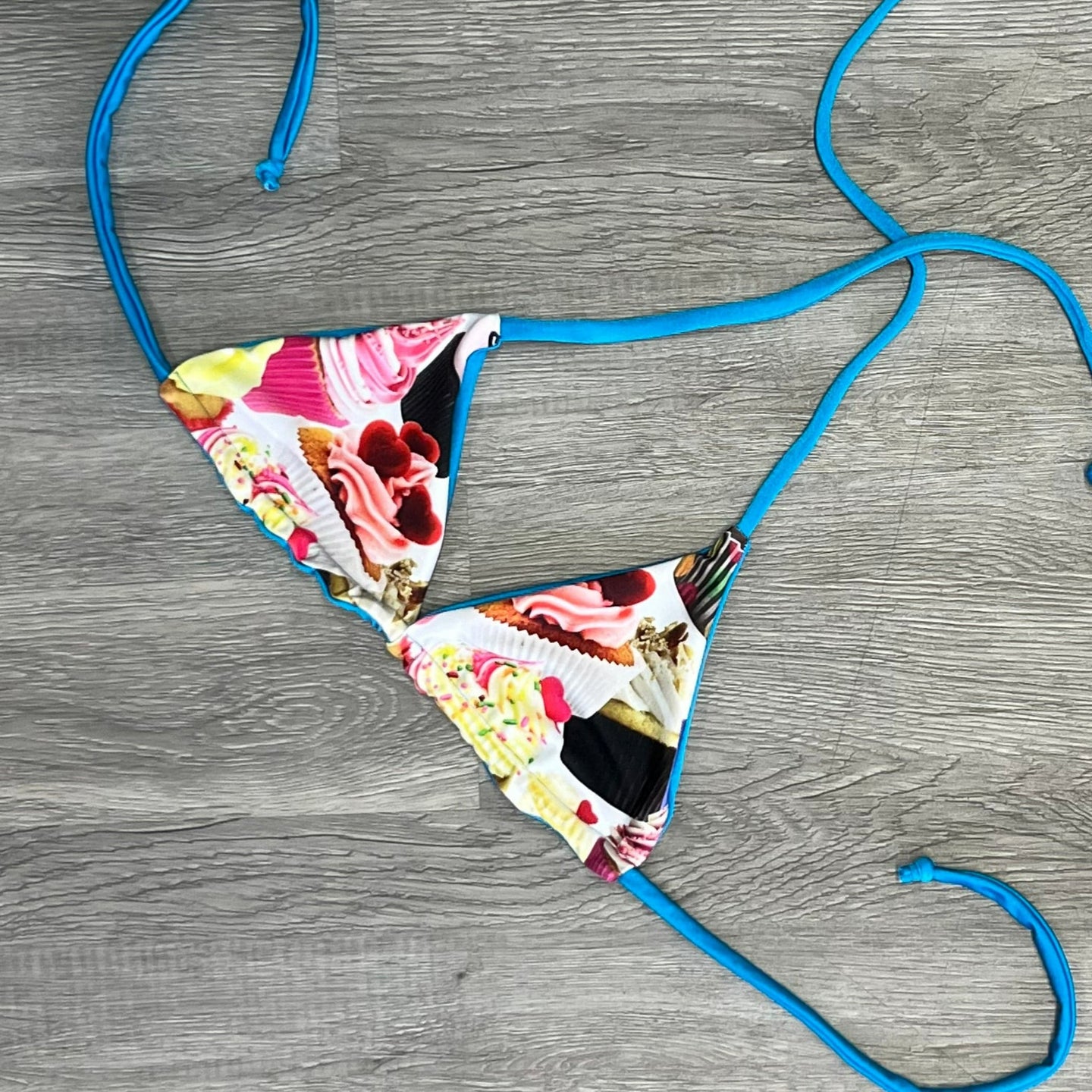Bday Suit Blue Triangle Top
