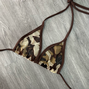 Sheer Fun Camo Triangle Top