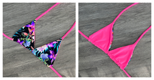 Load image into Gallery viewer, Moonlit Tropics Pink Triangle top
