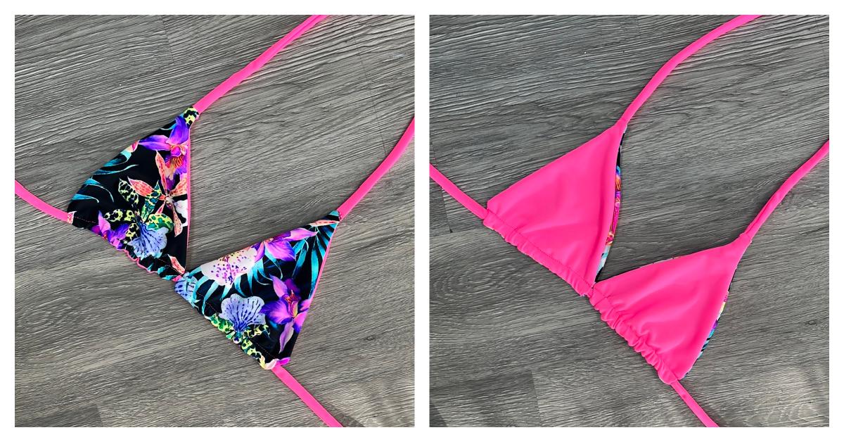Moonlit Tropics Pink Triangle top