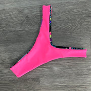 Moonlit Tropics Thong Bottoms Pink