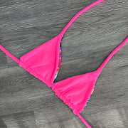 Moonlit Tropics Triangle Top Pink