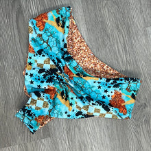 Load image into Gallery viewer, Turquoise Gem Glitter Kona Bottoms
