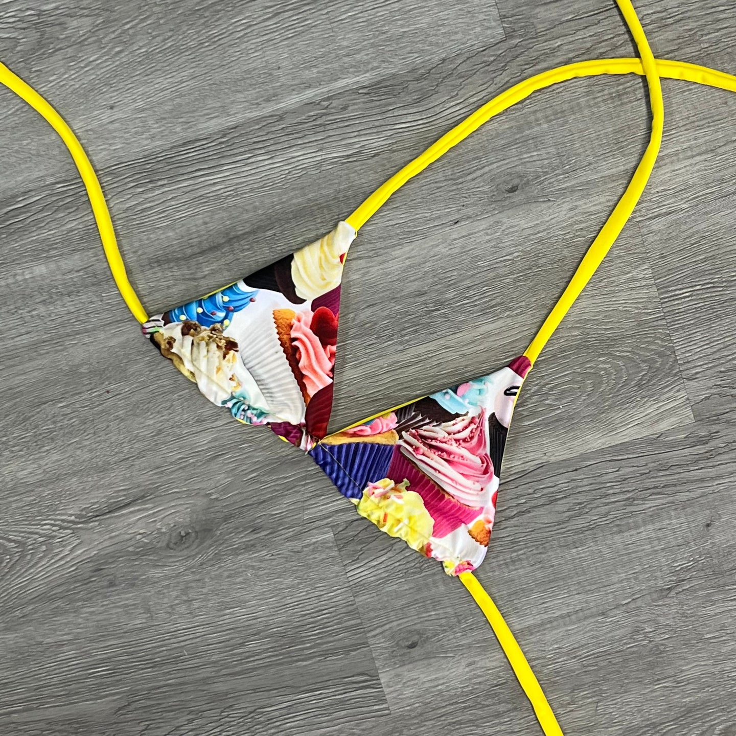 Bday Suit Yellow Triangle Top