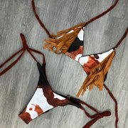 Fringed BB Triangle Top