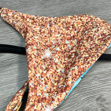 Load image into Gallery viewer, Turquoise Gem Glitter Whiskey River Top

