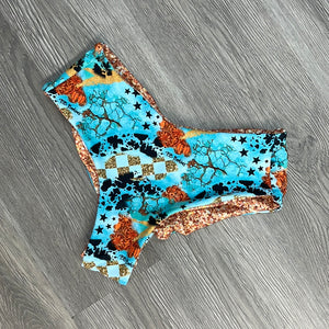 Turquoise Gem Glitter Kona Bottoms