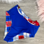 blue patriotic argyle print