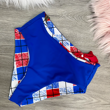 Load image into Gallery viewer, blue patriotic argyle print
