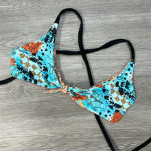 Load image into Gallery viewer, Turquoise Gem Glitter Whiskey River Top
