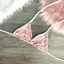 Load image into Gallery viewer, Ribbed Country Lace Triangle Top
