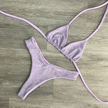 Load image into Gallery viewer, Shimmer Lilac Triangle Top
